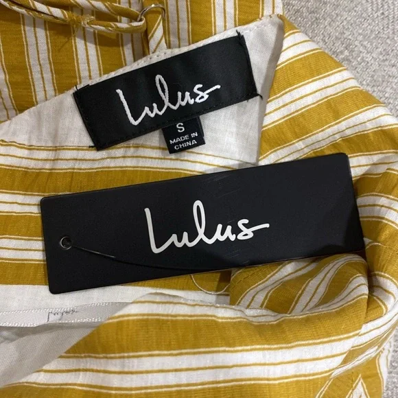 Lulu’s Central Park Yellow and White Striped Dress - Picture 7 of 7